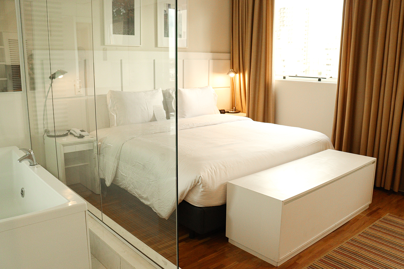 Suíte do Vitória Hotel Concept, em Campinas, foi adaptado para receber turistas