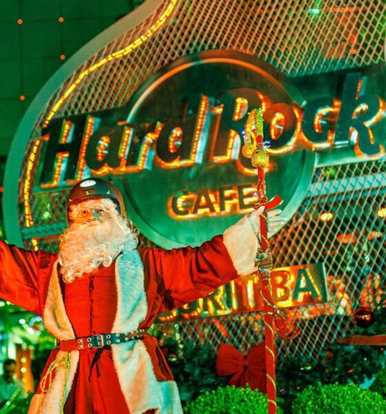 Evento de natal no Hard Rock Cafe Curitiba