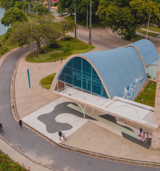 Vista aérea da Igreja da Pampulha em Belo Horizonte